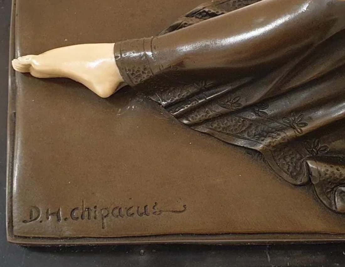 The Dancer, After D.H.CHIPARUS BRONZE FIGURINE, Signed - 5
