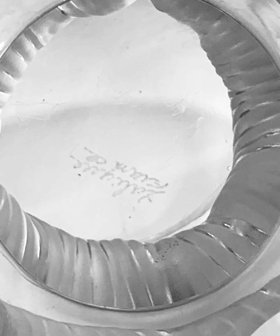 A LALIQUE Bagheera Pattern Crystal Vase, Signed - 3