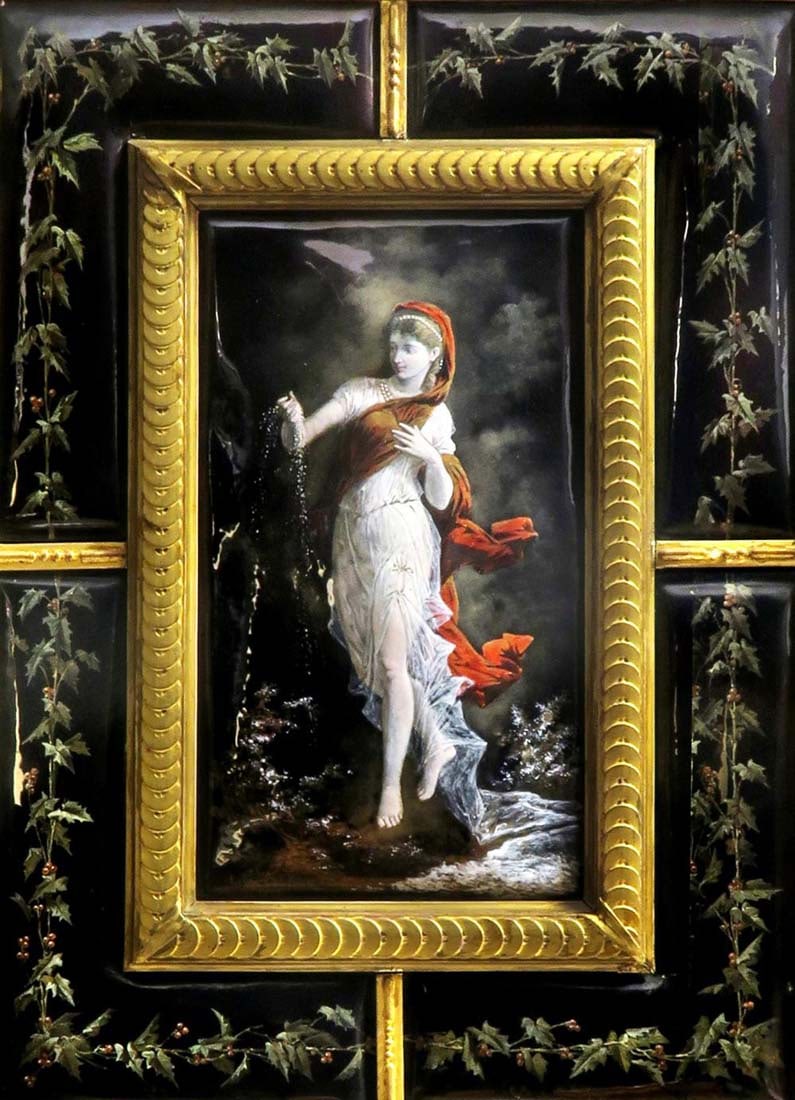 A Large 19th C. Framed Enamel on Copper - 3