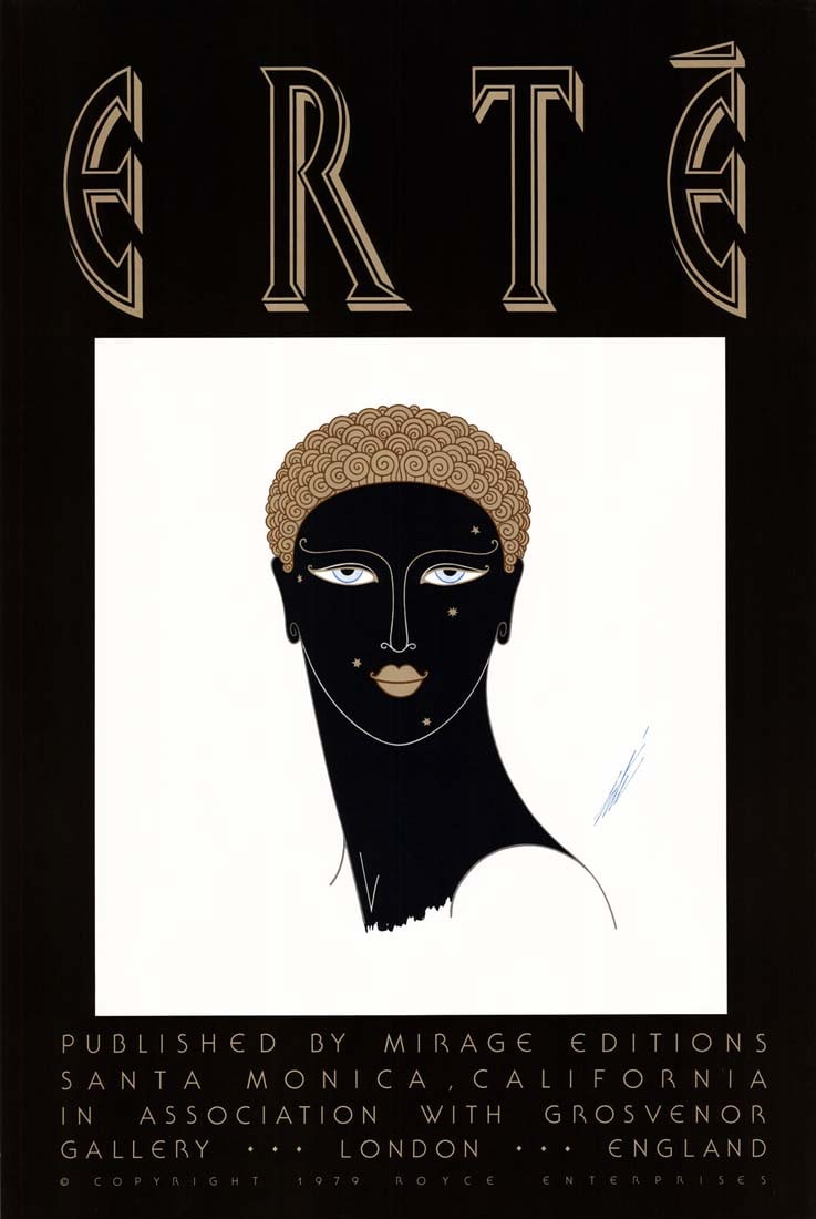 Queen of Sheba, A Large ERTE Lithograph Poster, 1979: Queen Of Sheba, A Vintage Large ERTE (Romain de Tirtoff, 1892 - 1990) Lithograph Poster. Limited Edition Print & Published By Mirage Editions (Santa Monica, California) in association with Grosvenor G