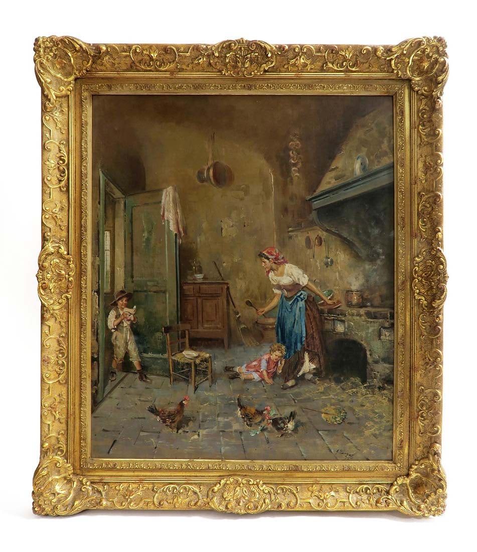 Giovanni Panza (1894-1989) Oil on Canvas (1 of 5)