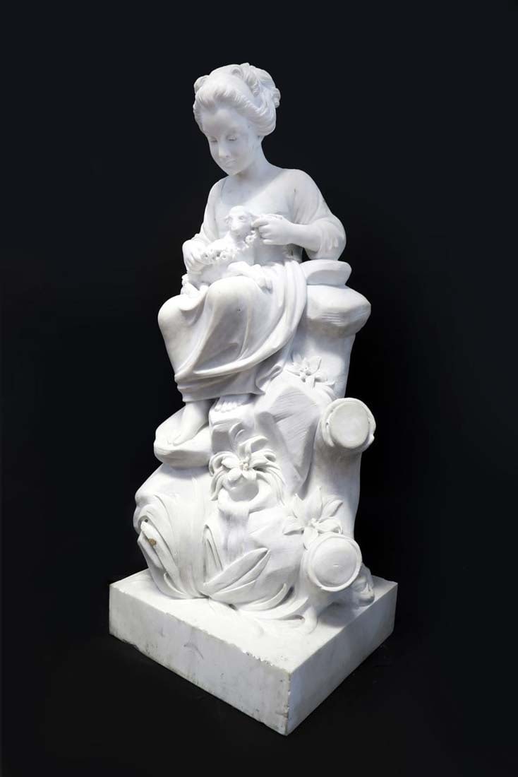 19th C. Exceptional Large Marble Sculpture - 3