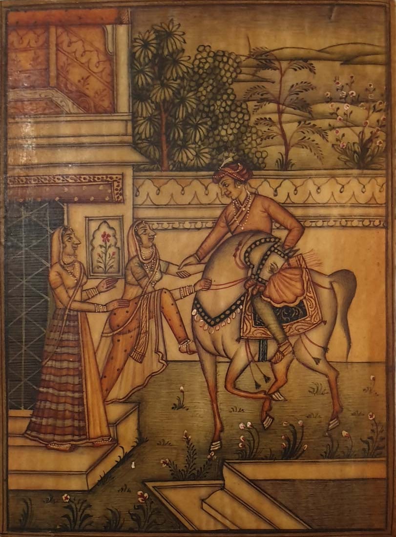 19th C. Indian Hand Painted Miniature (1 of 2)