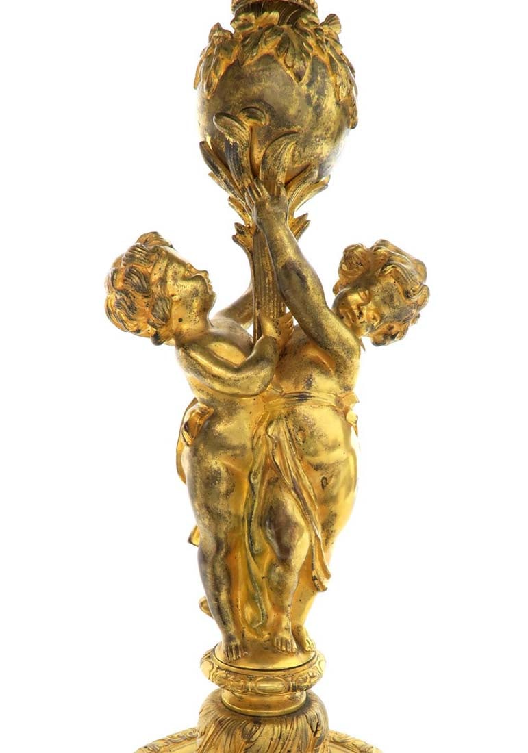 RUSSIAN MALACHITE & ORMOLU FIGURAL CENTERPIECE - 4