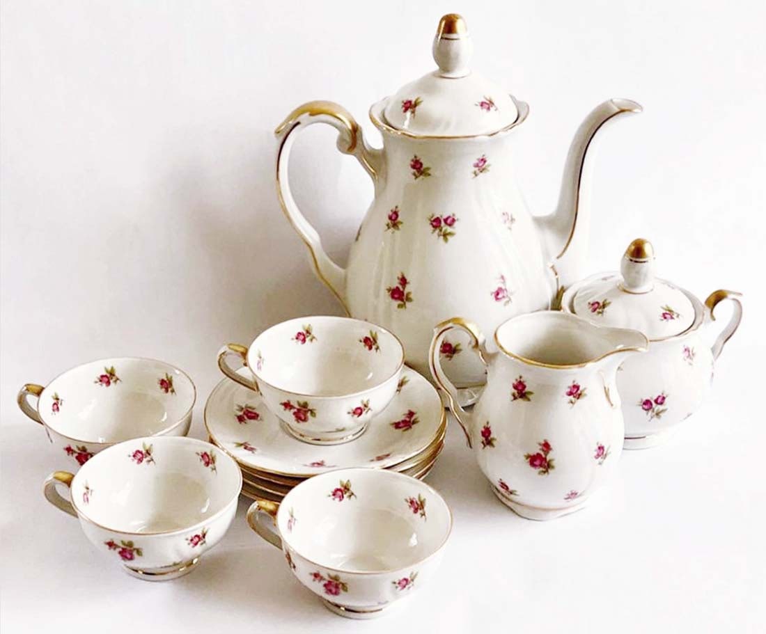 German Witerling Bavaria Porcelain Tea Set (11 pieces) (1 of 2)
