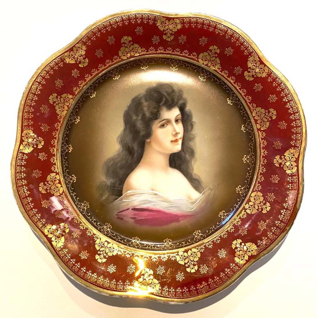 Lady Amorosa Portrait, Royal Vienna Decorative Plate (1 of 4)