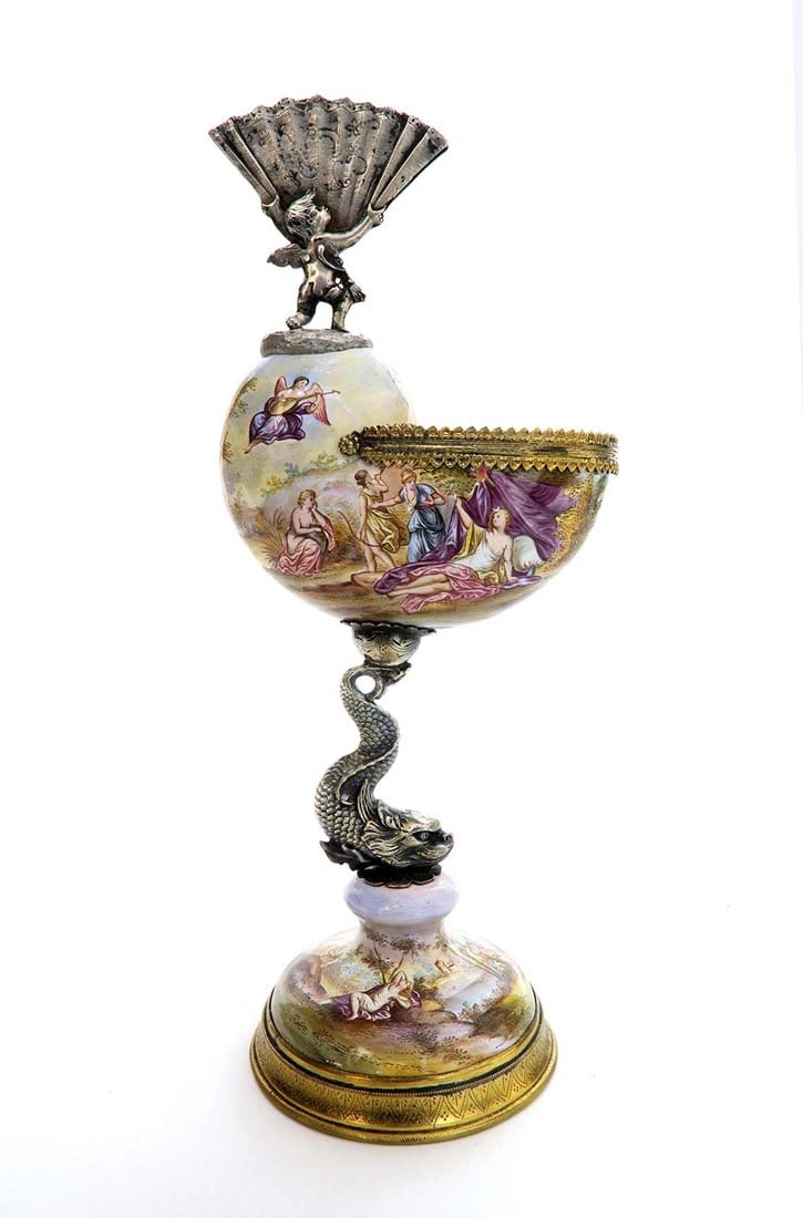 Large Viennese/Austrian Enamel on Silver (1 of 10)