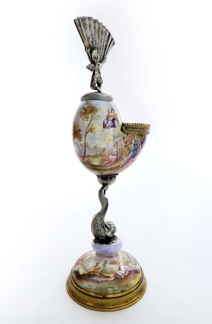 Large Viennese/Austrian Enamel on Silver - 2