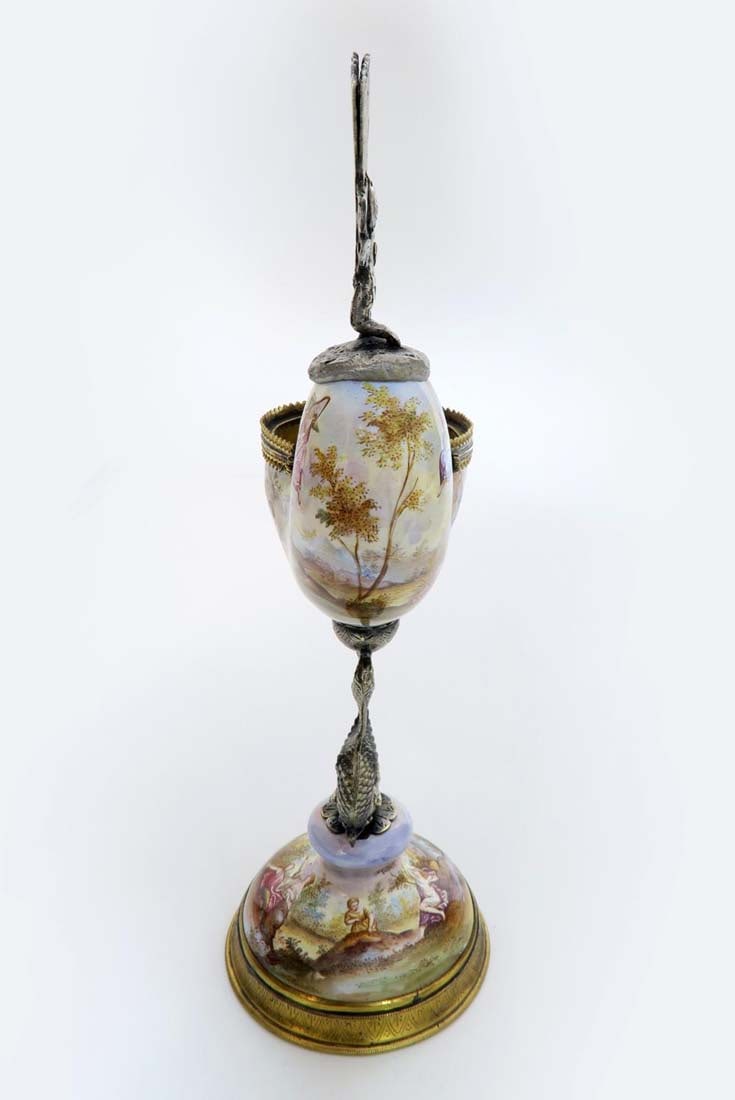 Large Viennese/Austrian Enamel on Silver - 3