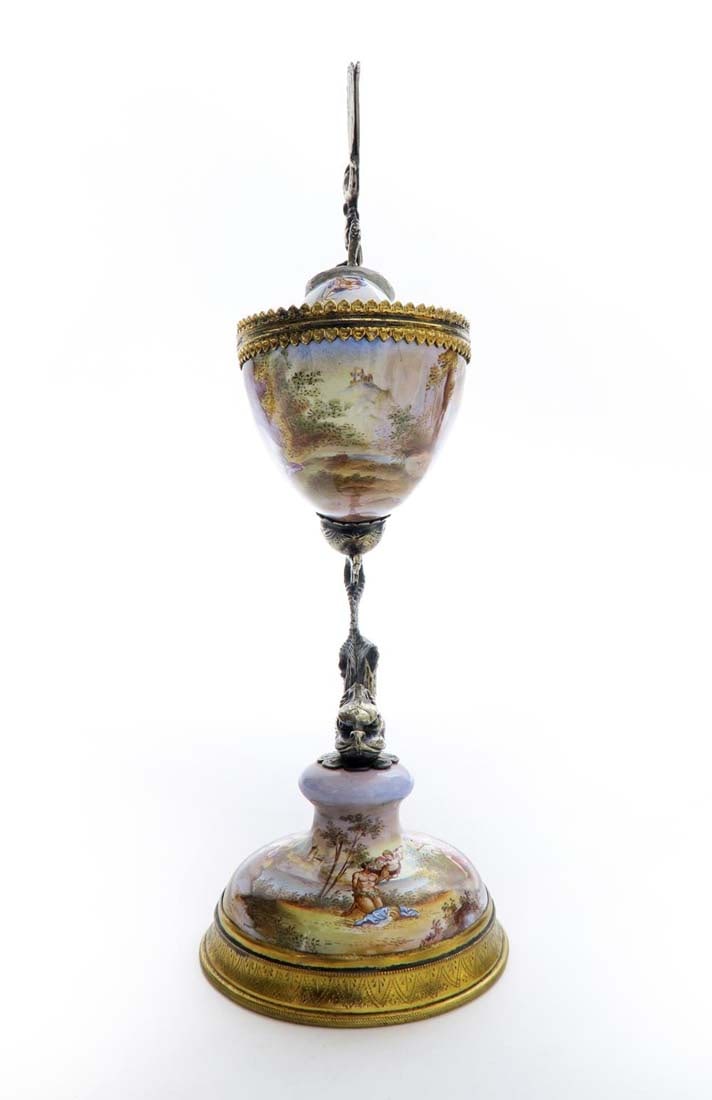 Large Viennese/Austrian Enamel on Silver - 5