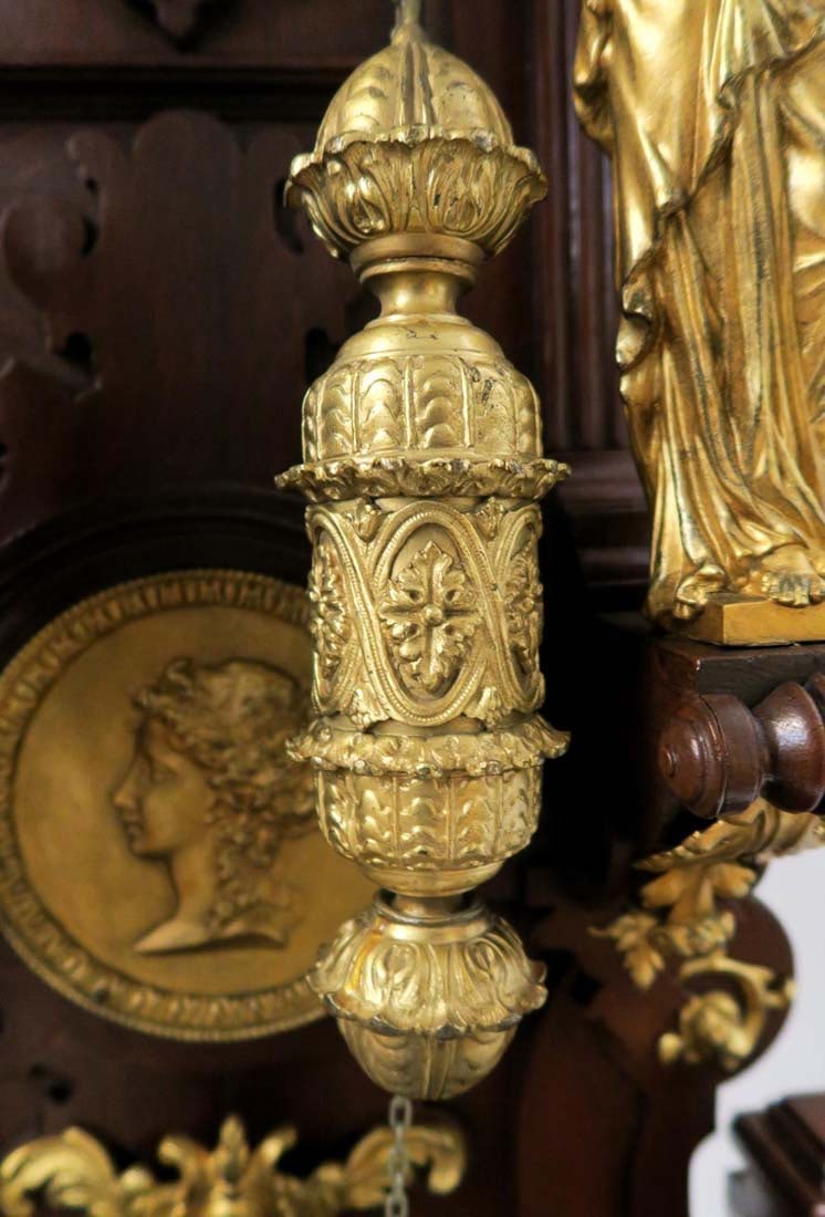 19th C. Monumental Figural Longcase Regulator Clock - 7