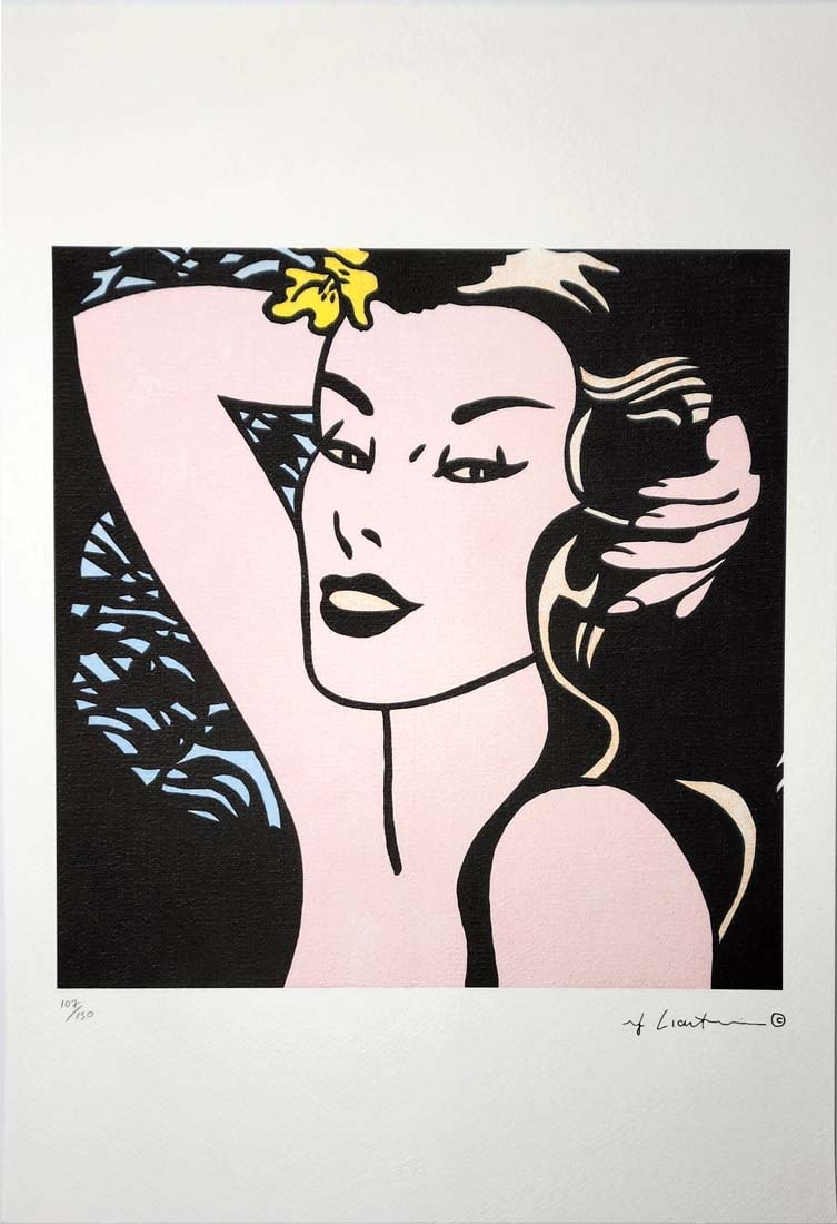 ROY LICHTENSTEIN's Little Aloha, A Limited Edition Lithography Print: Little Aloha, A ROY LICHTENSTEIN Limited Edition Lithograph Print. Signed of the plate and numbered by hand. Limited Edition of 150 pieces. Each piece is individually numbered (#107/150). Overall size