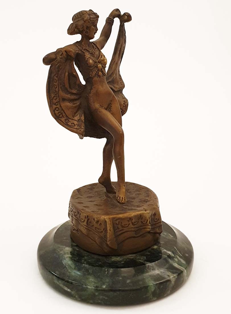Orientalist Dancer, After Bergman Bronze Figurine - 2