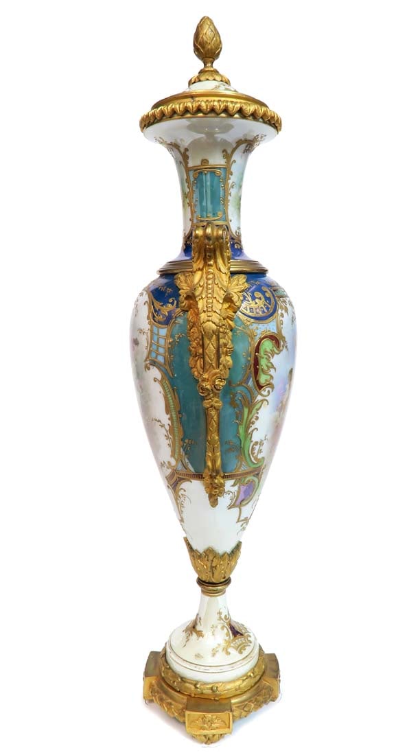 A Pair of Art Nouveau Sevres Porcelain Vases - 6