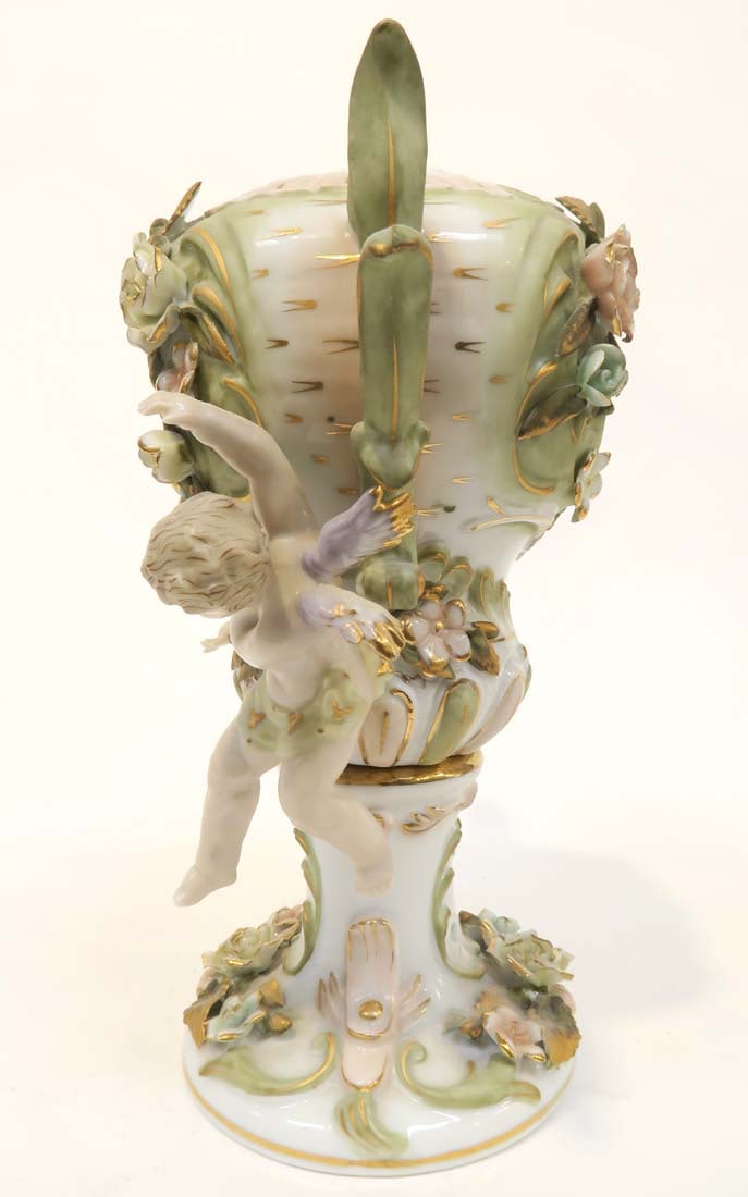 A Continental Figural Hand Painted Vase - 4