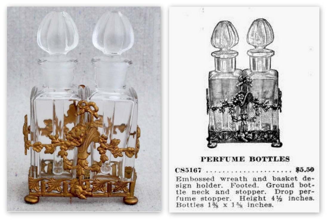 Apollo Studios Bronze & Crystal Perfume Bottles - 4