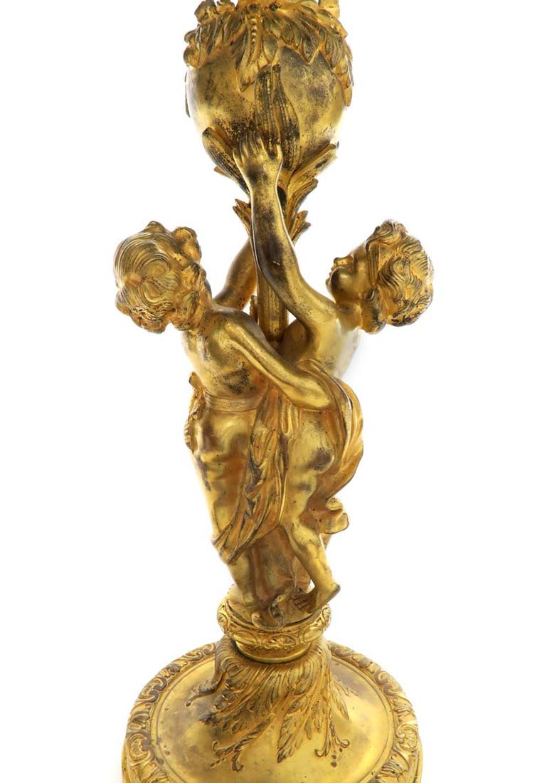 RUSSIAN MALACHITE & ORMOLU FIGURAL CENTERPIECE - 3