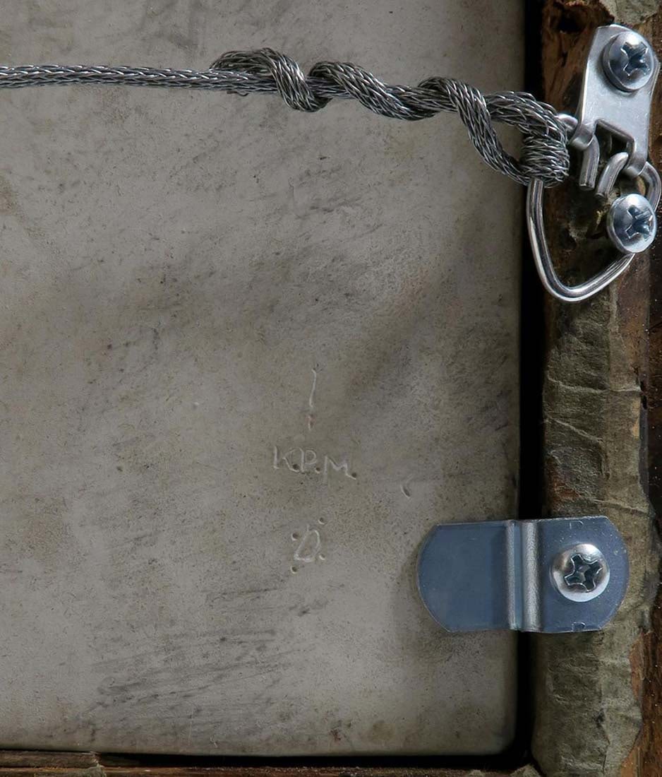 A Large Framed Berlin KPM Plaque signed Wagner - 4