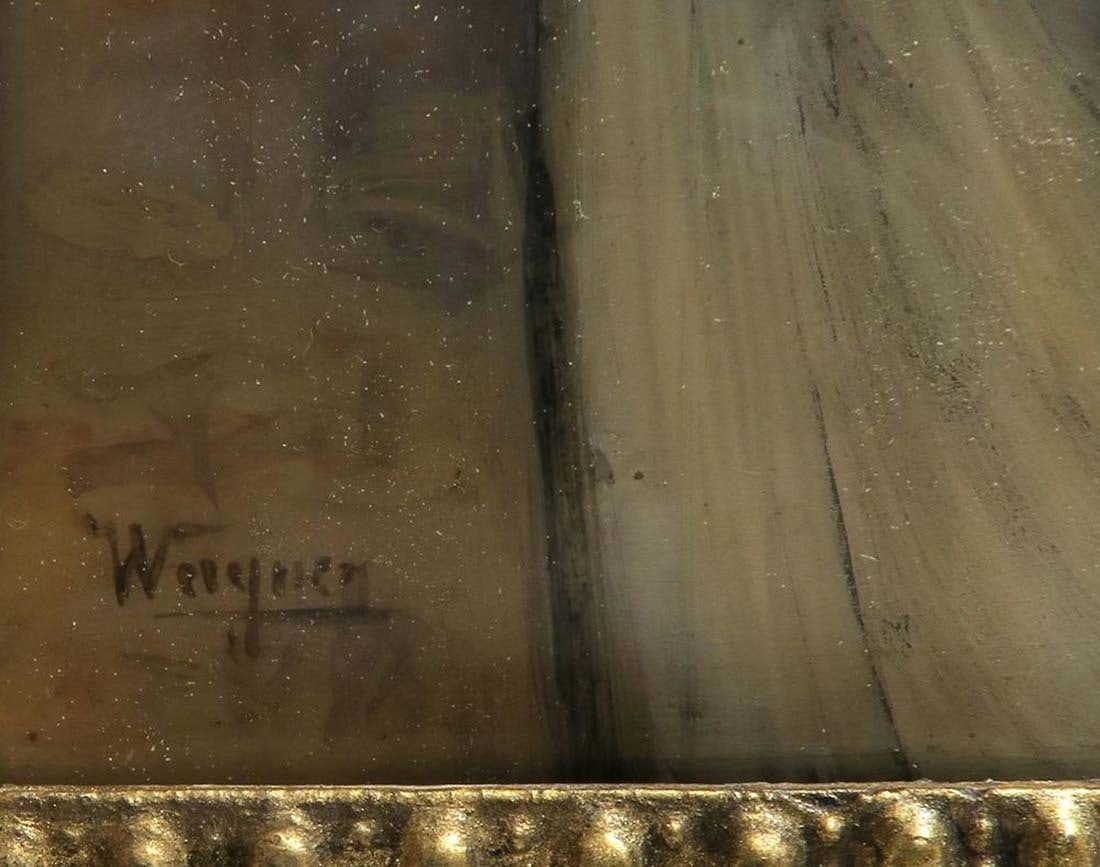 A Large Framed Berlin KPM Plaque signed Wagner - 5