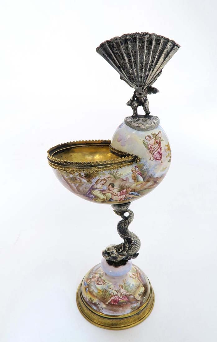 Large Viennese/Austrian Enamel on Silver - 4