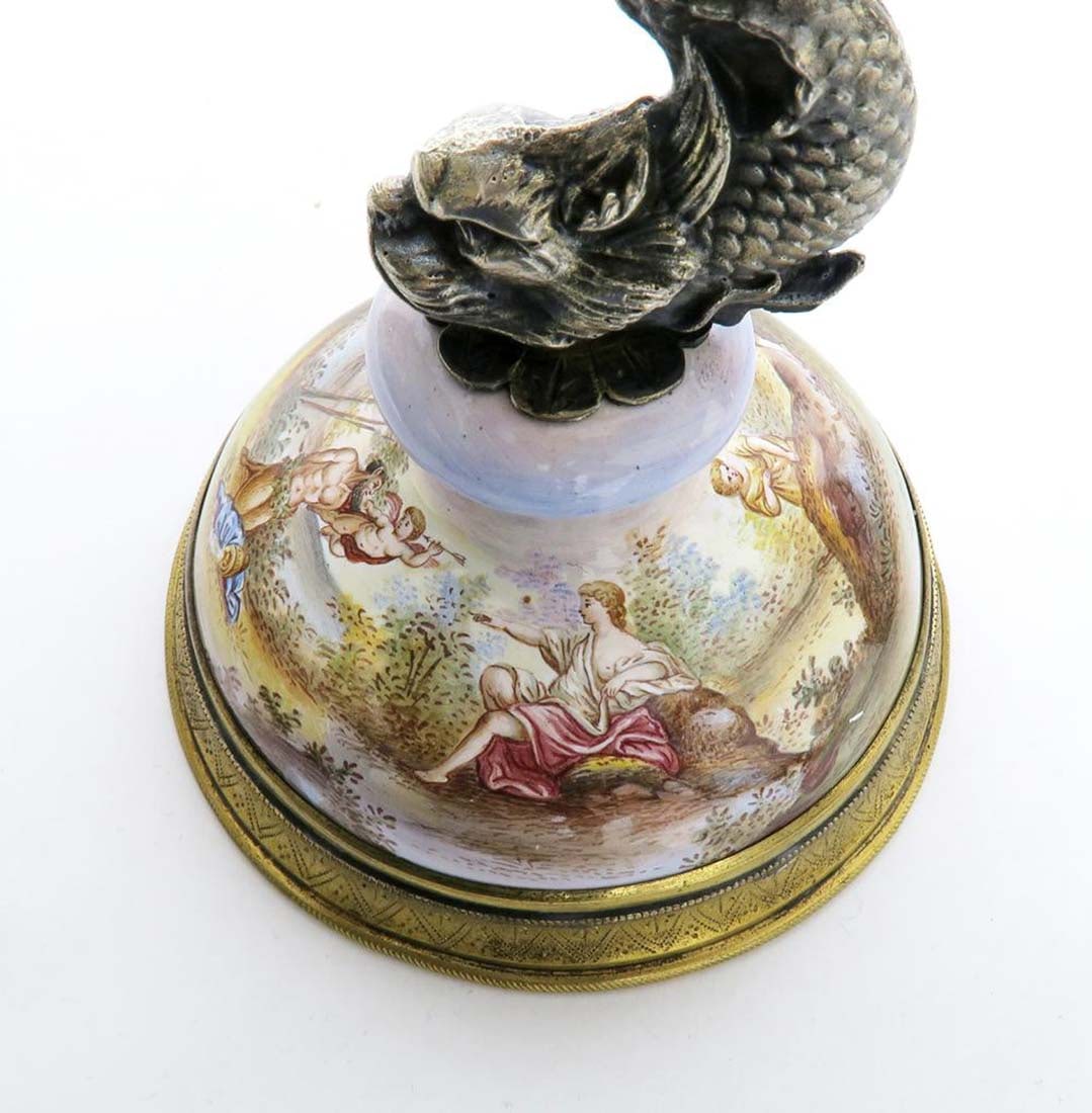 Large Viennese/Austrian Enamel on Silver - 6