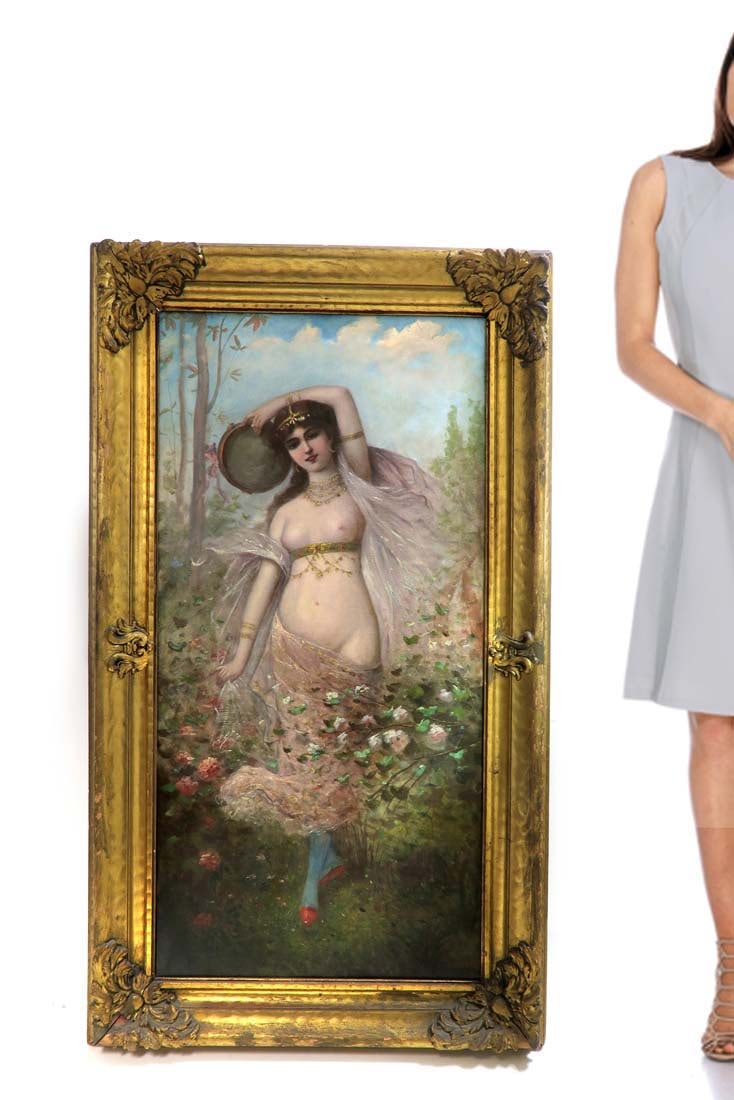 19th C. Oil on Canvas Orientalist Painting Signed: 19th C. Oil on Canvas Orientalist Painting Signed. 47" x 27"