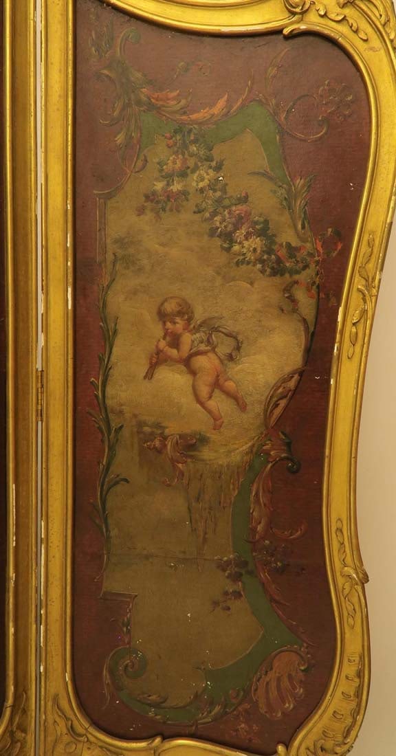 French 19th C. Louis XV 3 Panel Screen - 4
