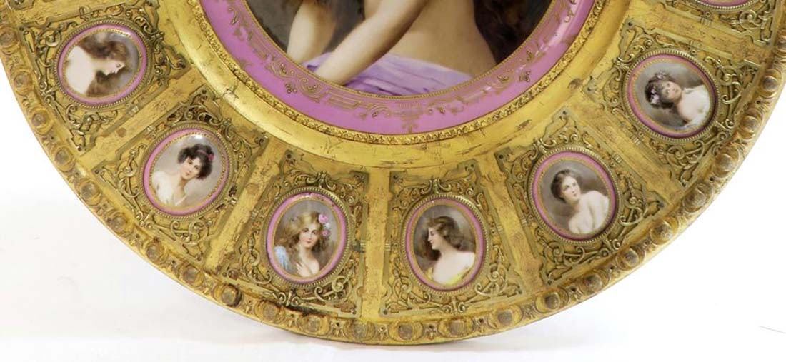 Large Royal Vienna Center Table W/Porcelain Plaques - 7