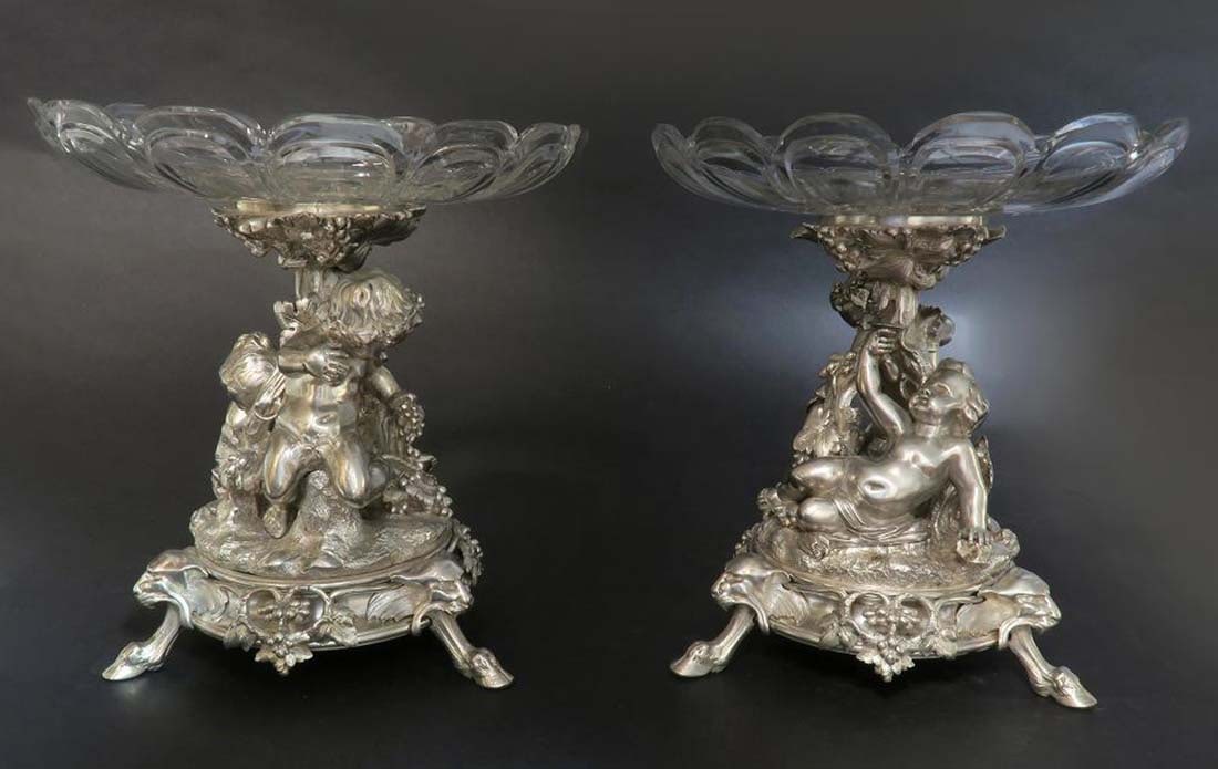 19th C. Large French Christofle Garniture Set - 4