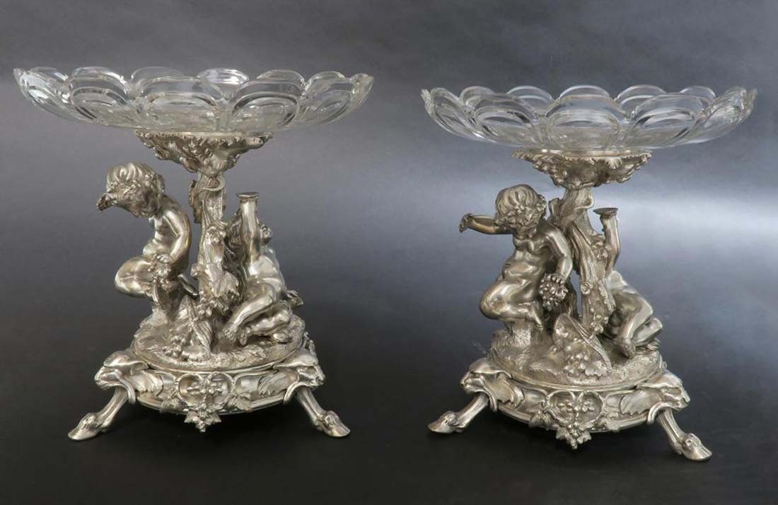 19th C. Large French Christofle Garniture Set - 5