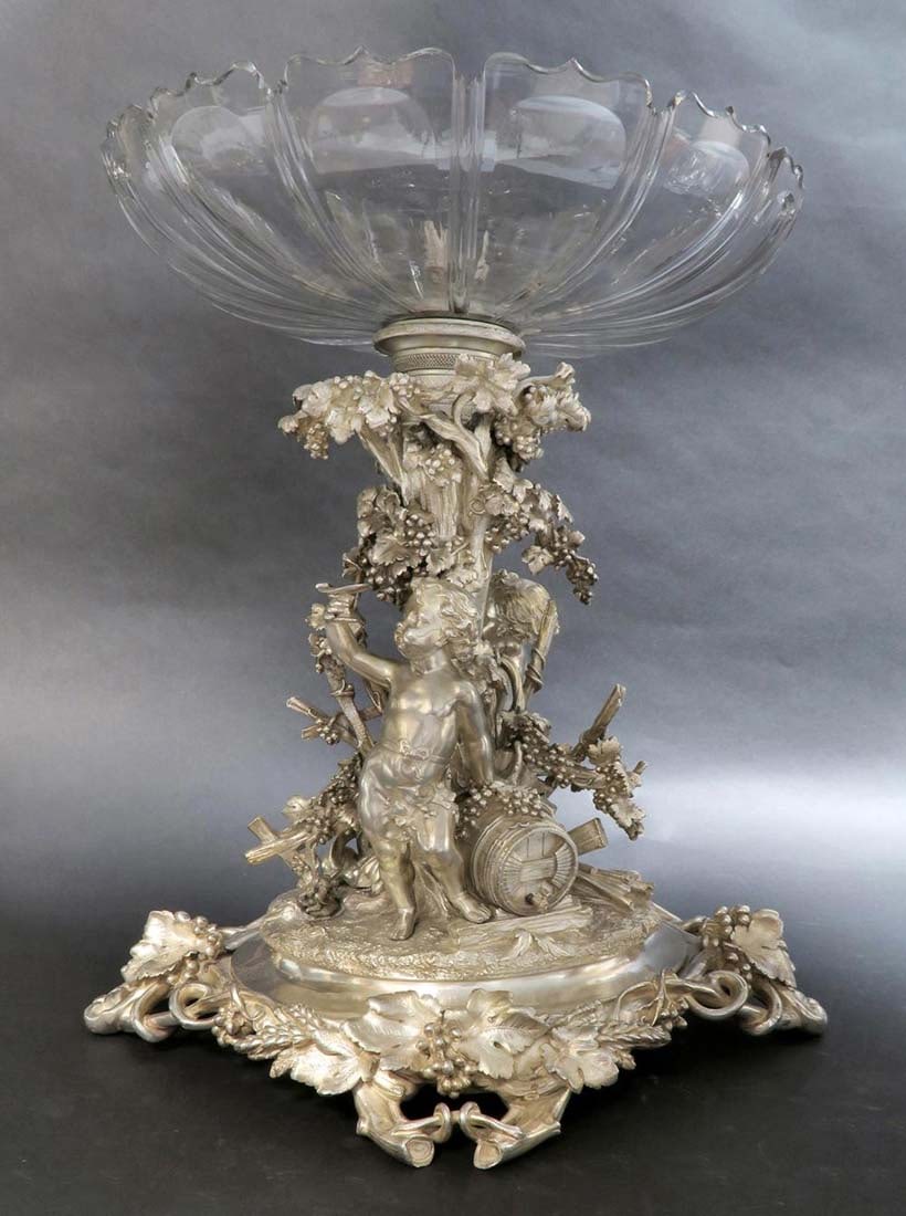 19th C. Large French Christofle Garniture Set - 7