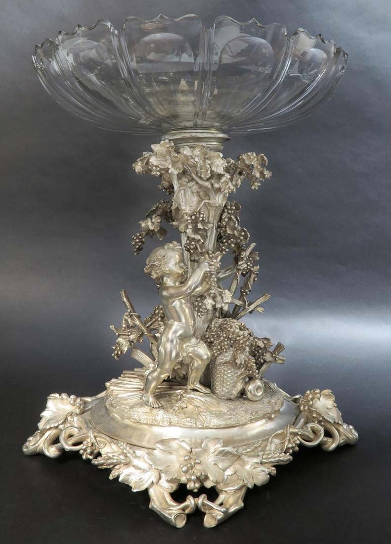19th C. Large French Christofle Garniture Set - 9