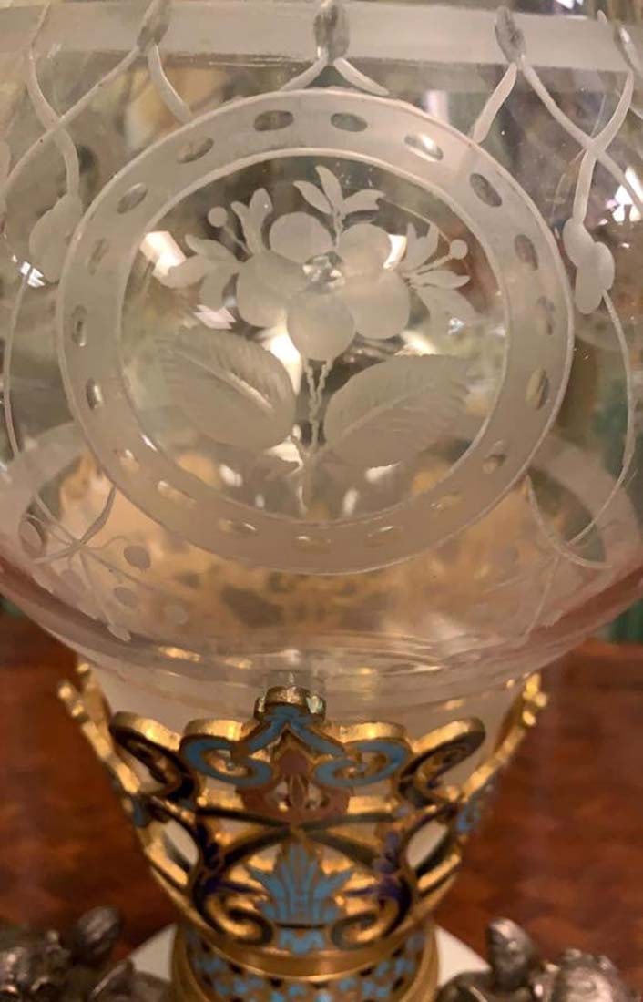 A French Champleve Figural Vase, 19th C. - 5