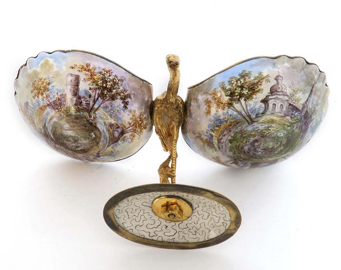 Viennese/Austrian Enamel Figural Salt Celar - 3