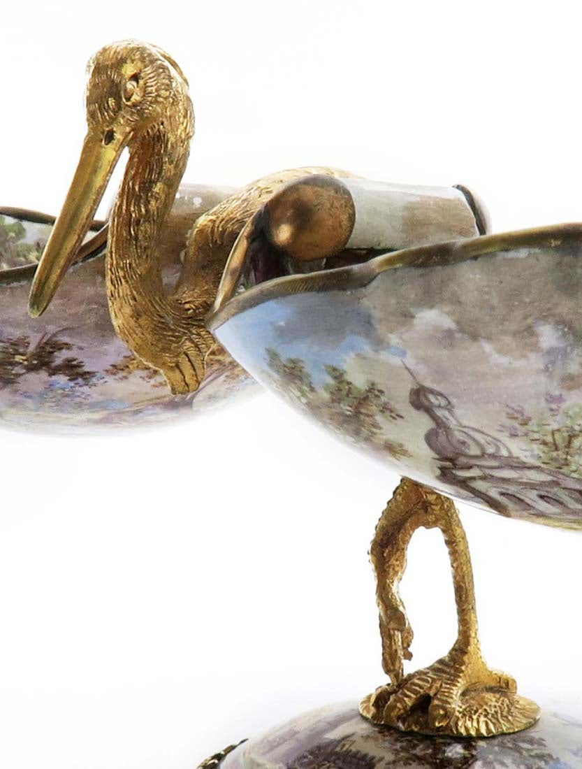 Viennese/Austrian Enamel Figural Salt Celar - 4
