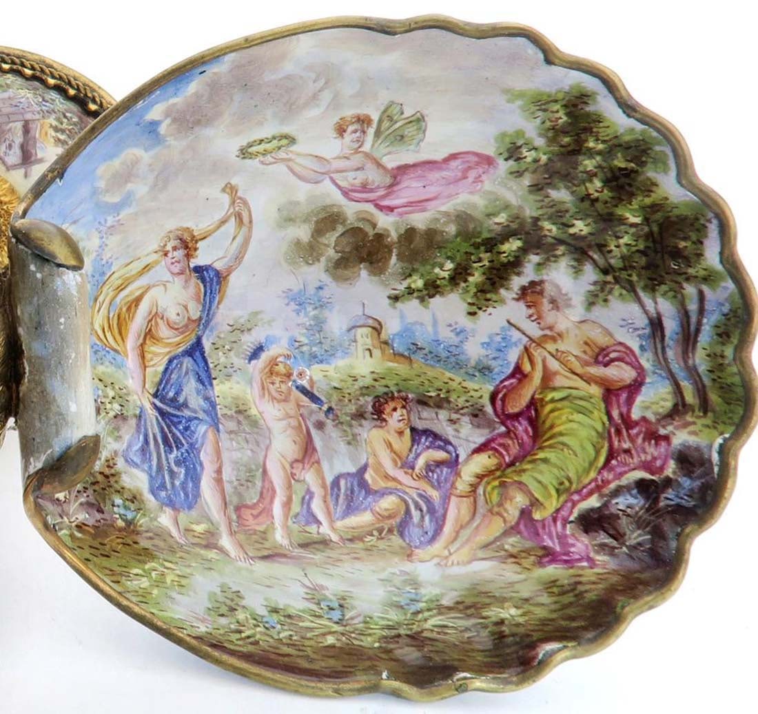 Viennese/Austrian Enamel Figural Salt Celar - 6