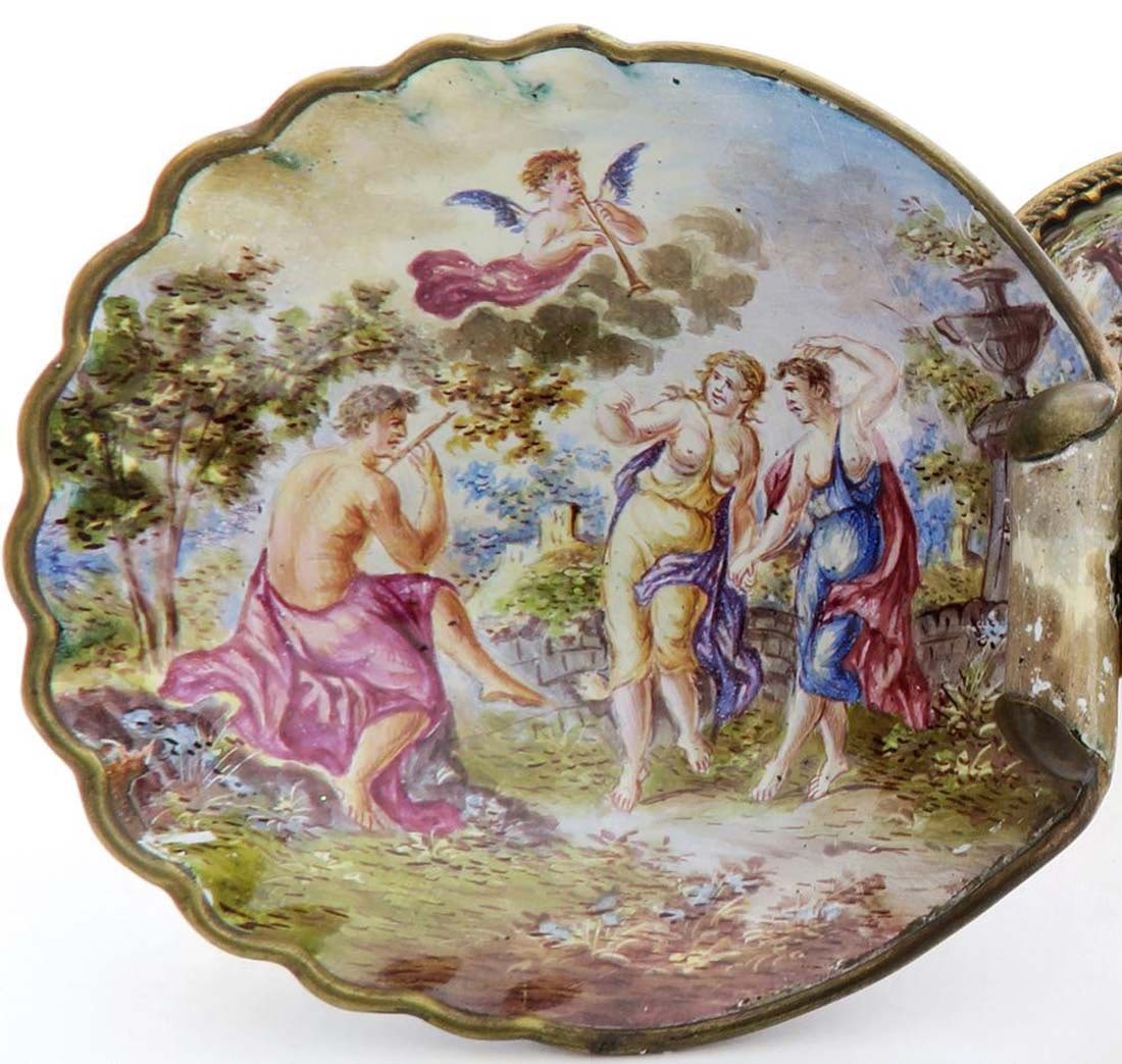 Viennese/Austrian Enamel Figural Salt Celar - 7