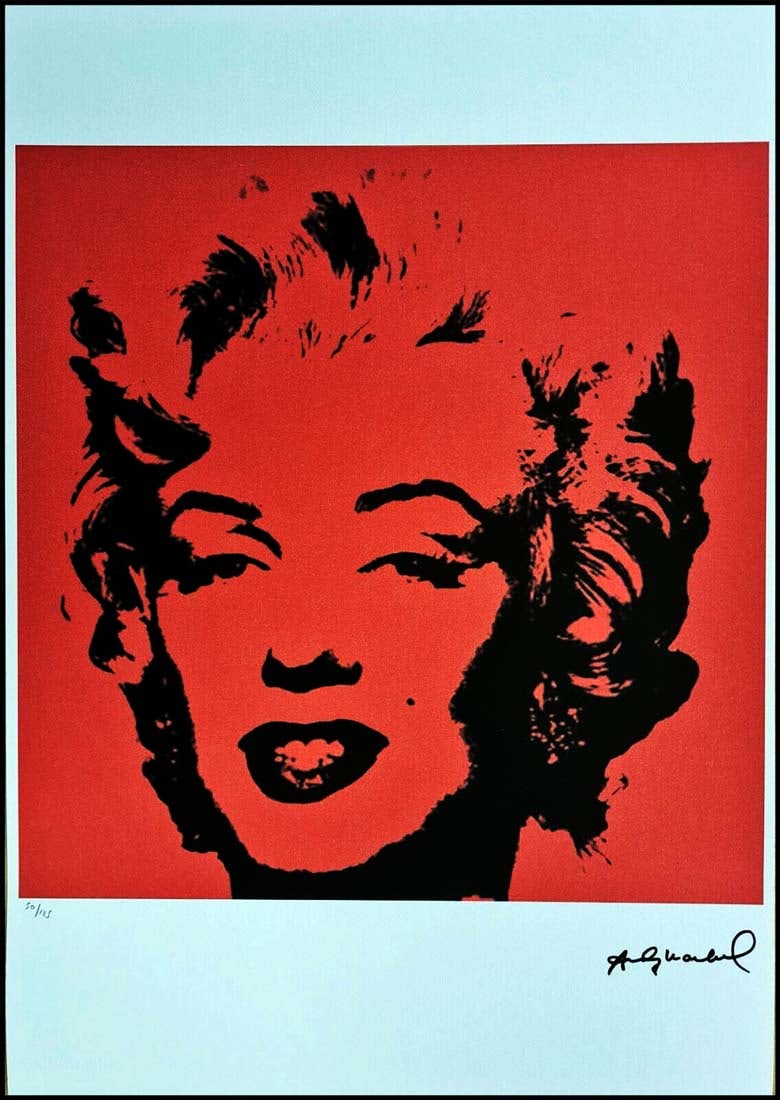 Marilyn Monroe Portrait, An ANDY WARHOL Limited Edition Lithograph Print (1 of 6)