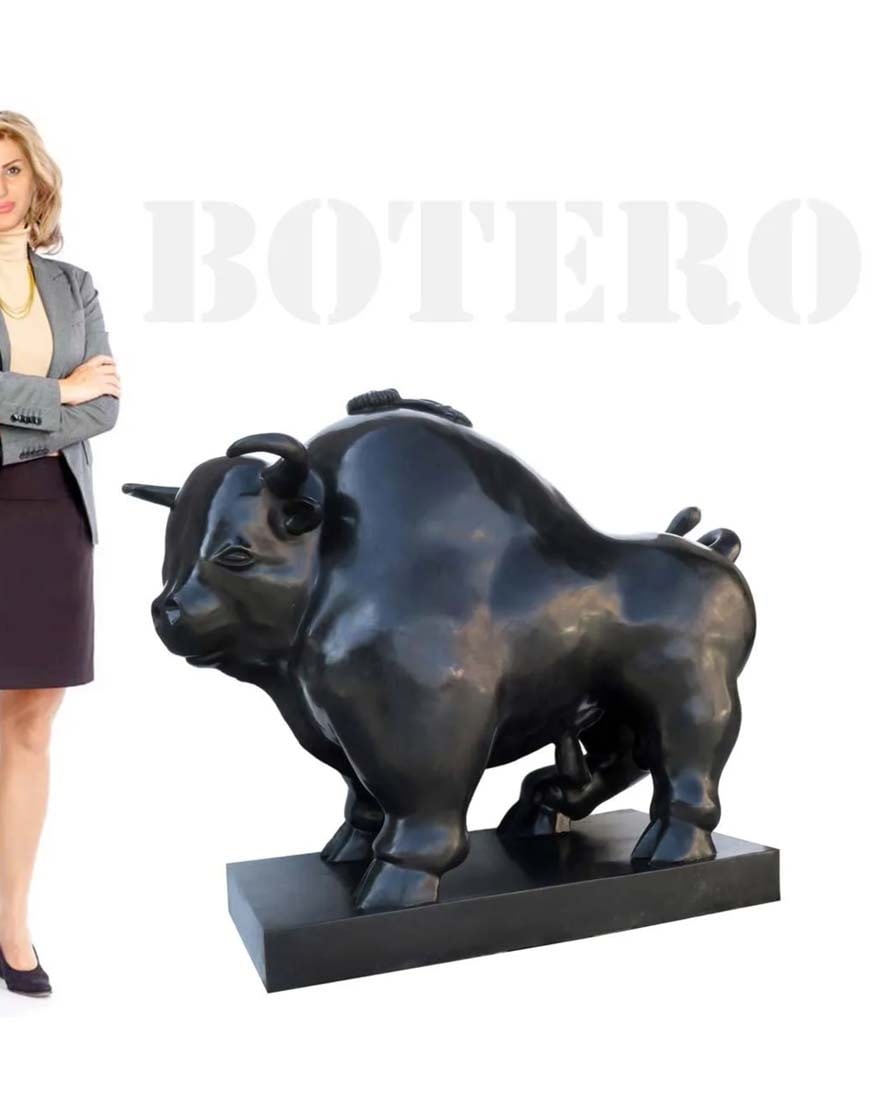 A Monumental BOTERO Fighting Bull Bronze Sculpture (1 of 2)