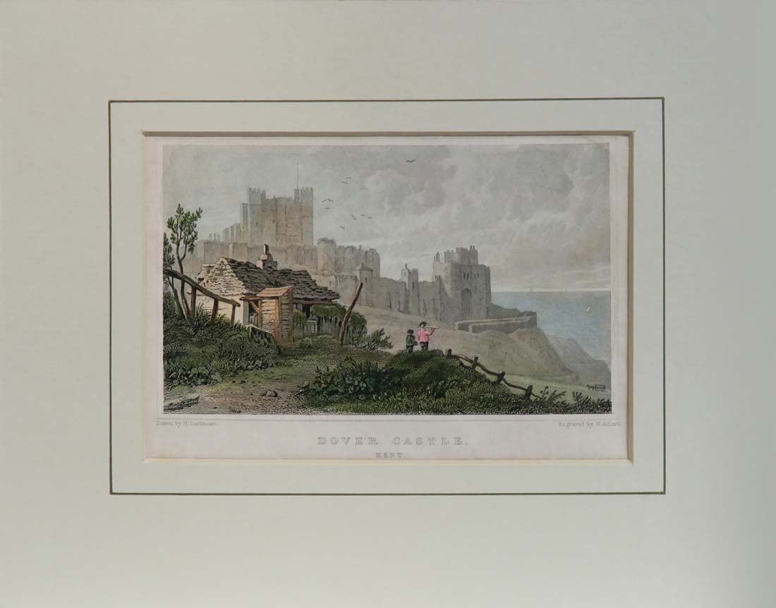 19th C. Dover Castle engraved by H.Adlard (1 of 3)