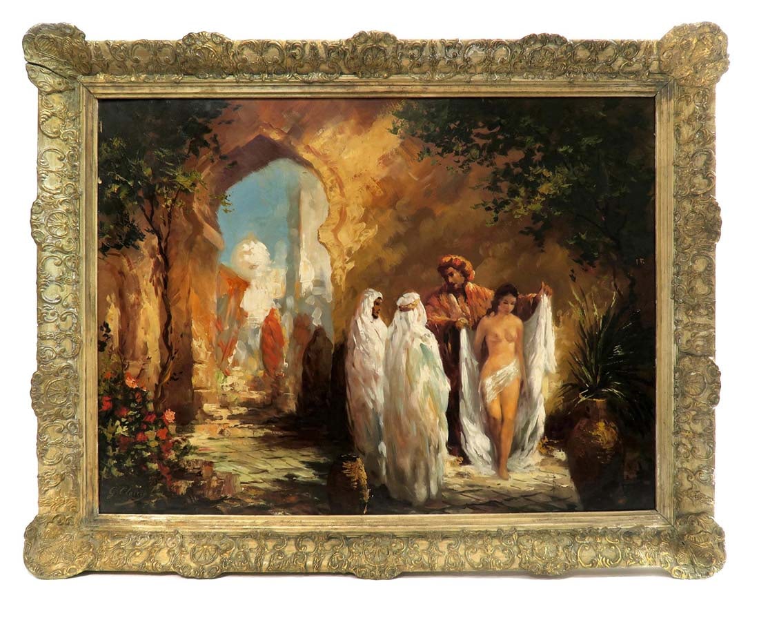 Georges Clairin (1843-1919) Orientalist Oil on Board (1 of 2)