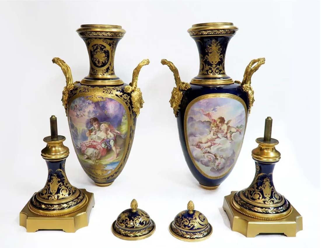 A Pair of 19th C. Monumental Sevres Vases. Museum Quality, Signed Maxant - 12