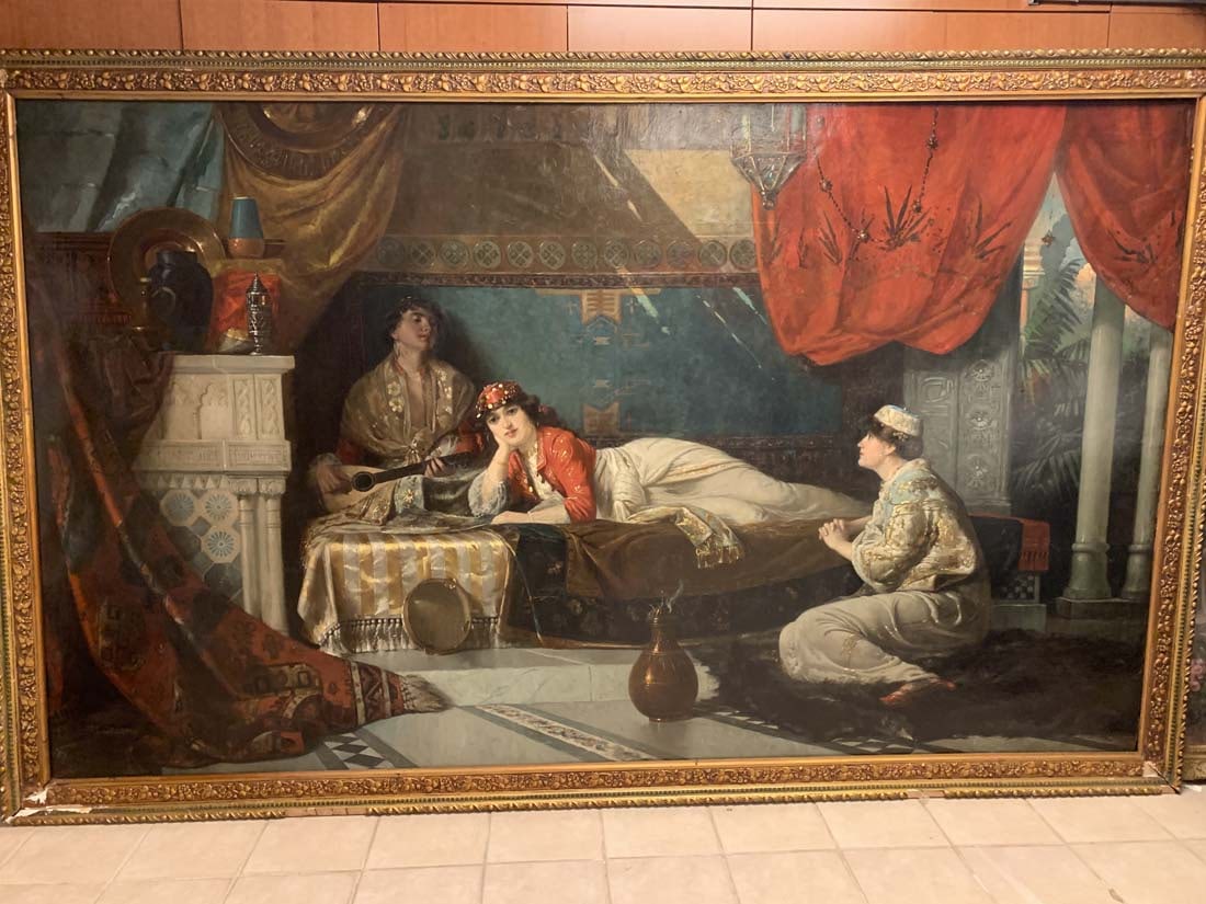 A Monumental 19th Century French Orientalist Oil On Canvas Painting - 2