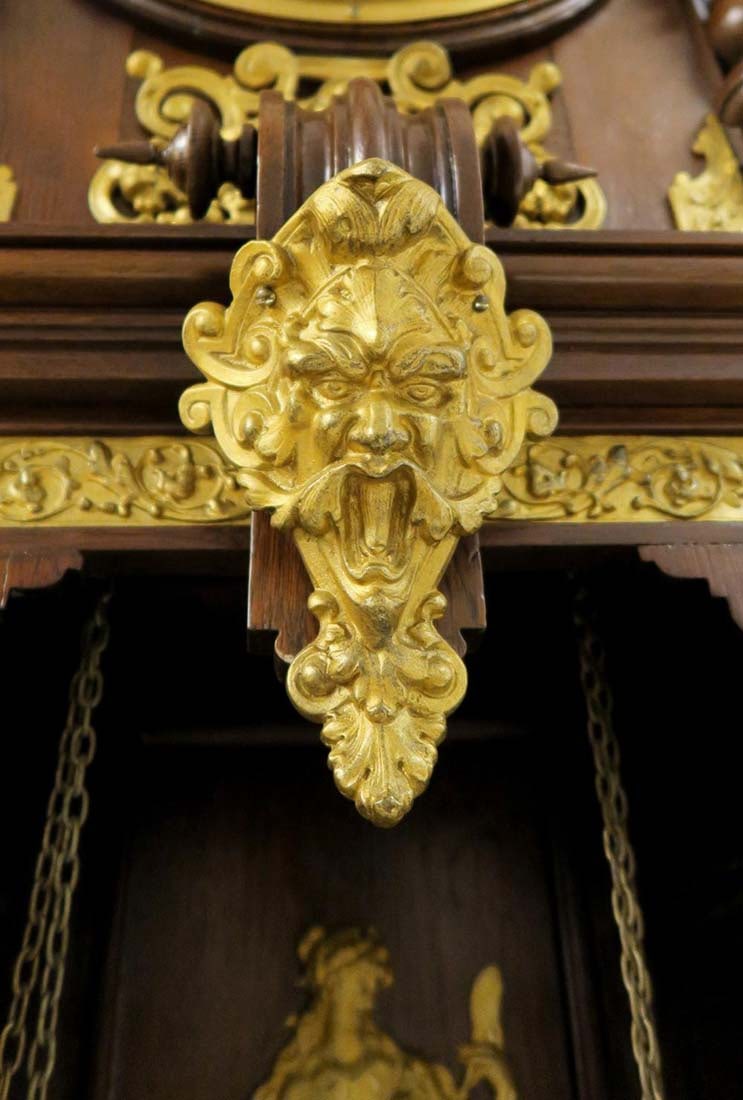 19th C. Monumental Figural Longcase Regulator Clock - 9