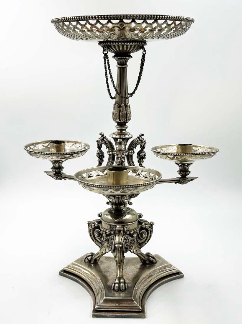 An English Silver Plated Centerpiece/Candelabra (1 of 9)