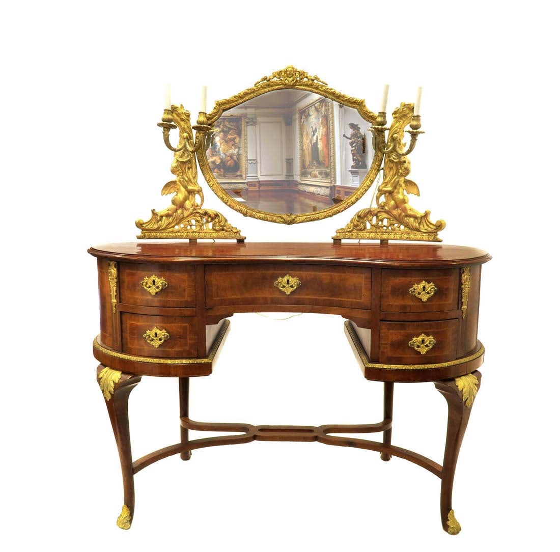 19th C. F. Linke Style French Figural Vanity Table (1 of 1)