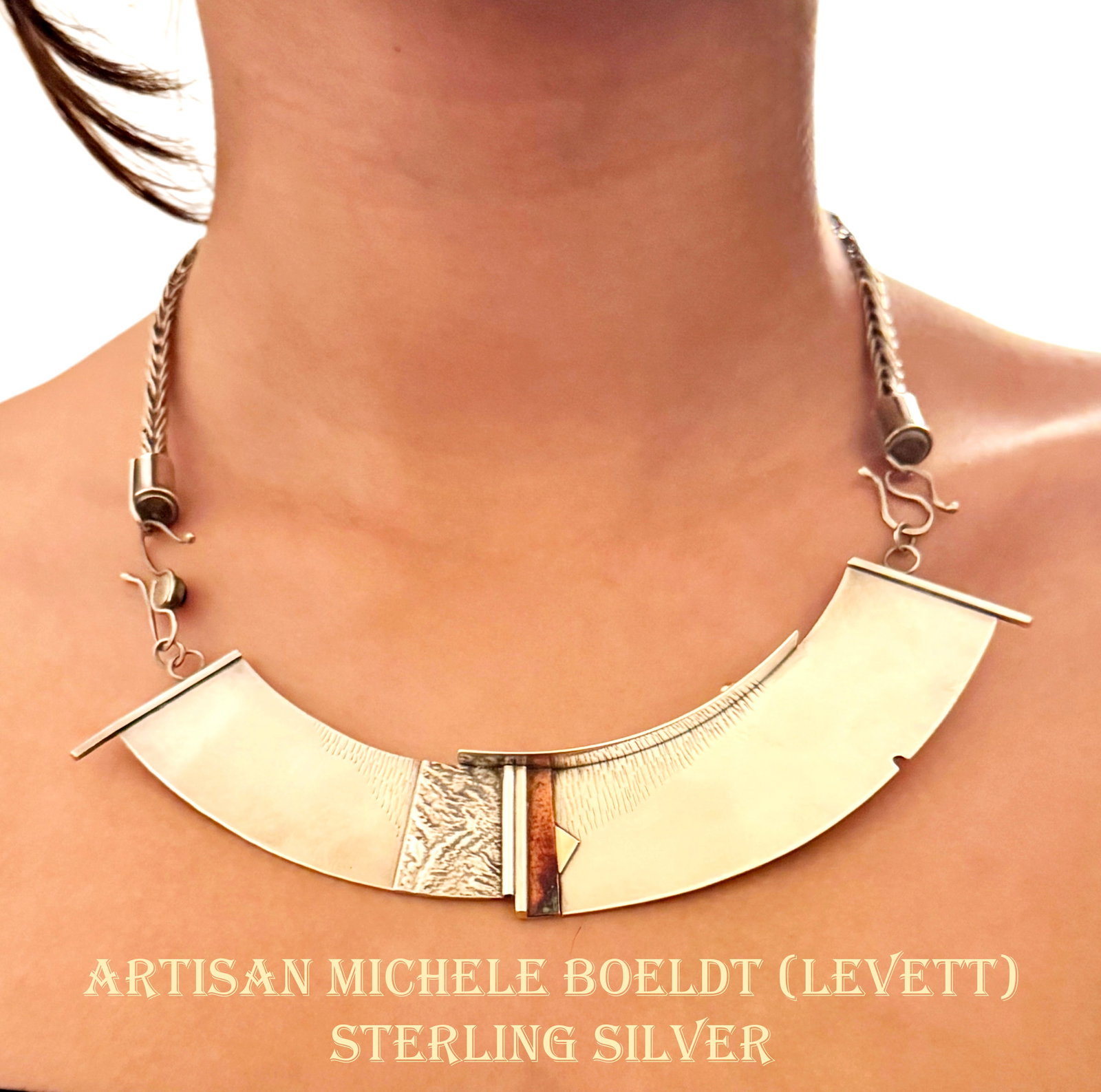 Artisan Michele Boeldt (LeVett) Sterling Silver Modernist Necklace (1 of 7)
