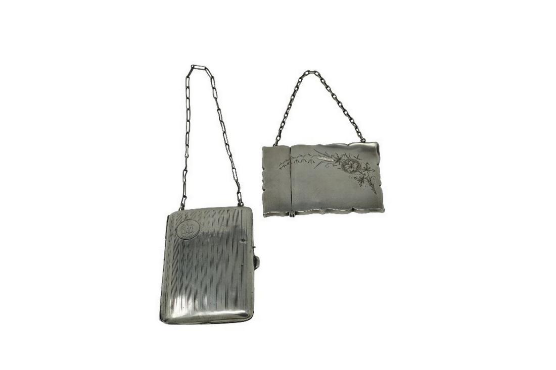 Sterling SIlver Card Purse and Sterling SIlver Cigarett (1 of 1)