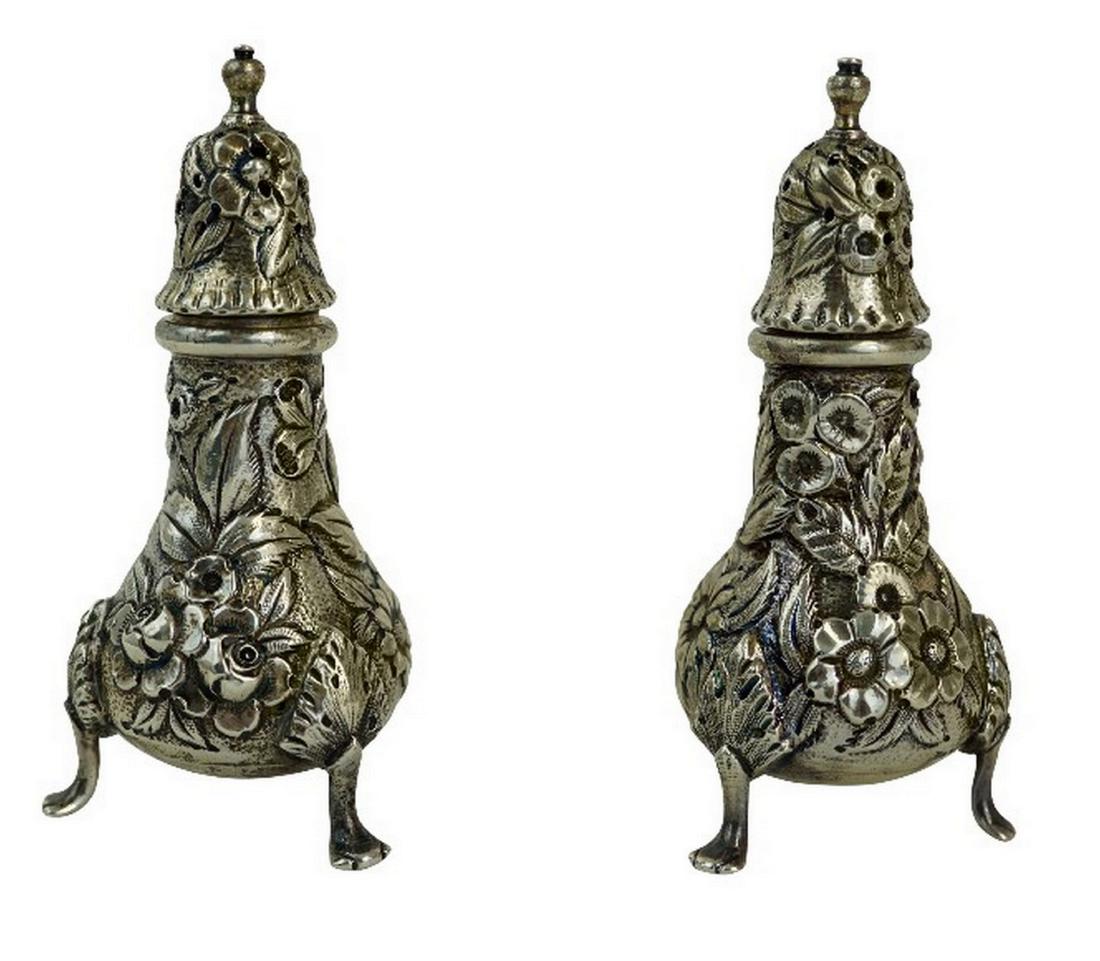 Repousse Sterling Salt and Pepper Shaker (1 of 3)