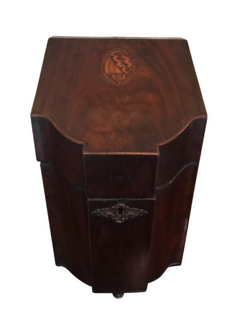 English George III Mahogany Cutlery Box (1 of 1)